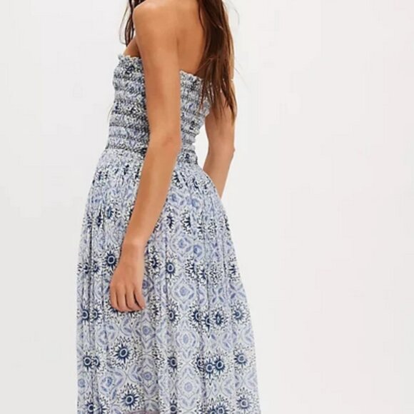 Free People Fp One Ravenna Printed Convertible Maxi Skirt Dress S - Picture 4 of 12
